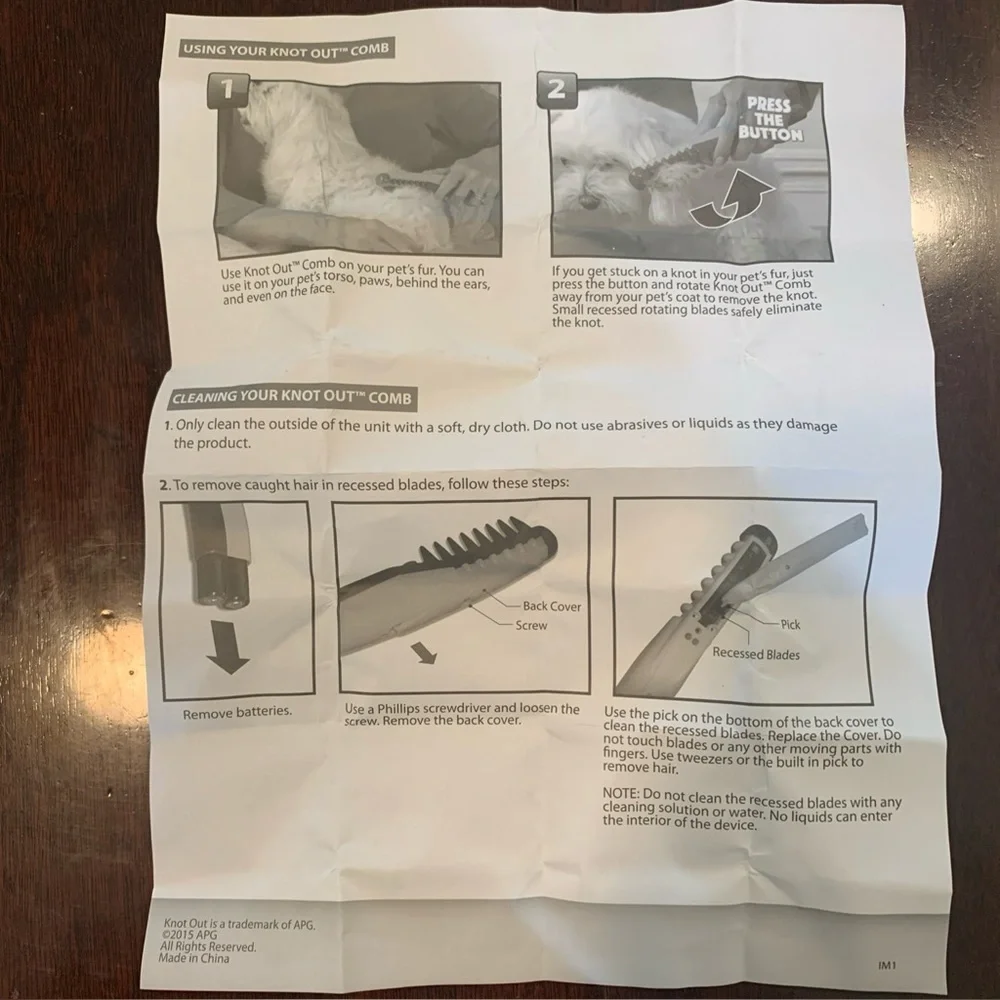Knot Out Electric Pet Grooming Combs New